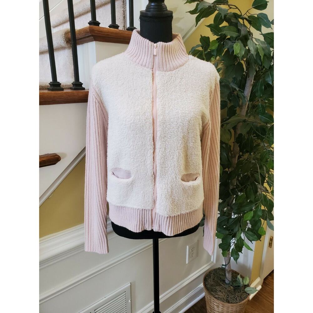 Divine Heart M Cardigan Pink Sweater Faux Fur Design